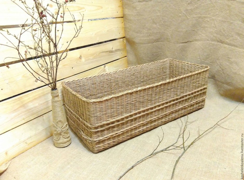 Плетеные корзины в интерьере