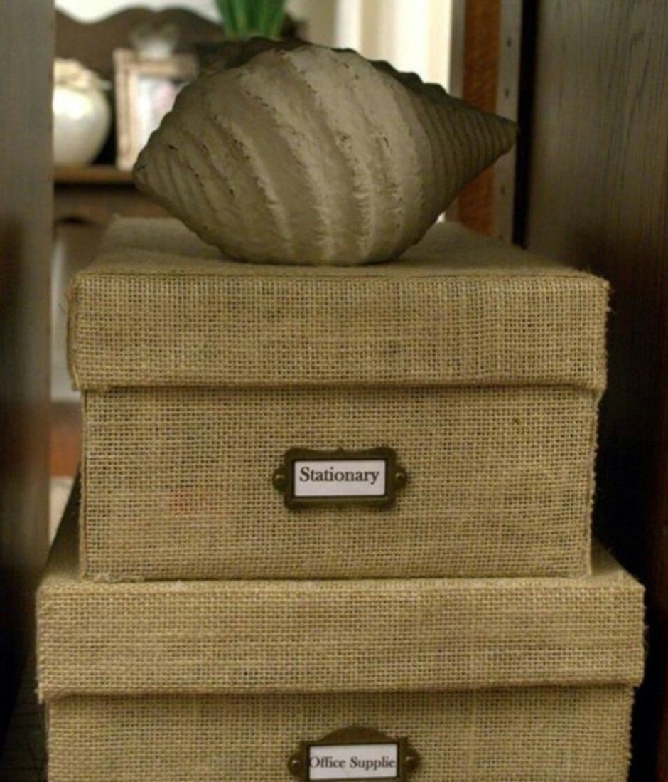 Коробки для хранения из Мешковины