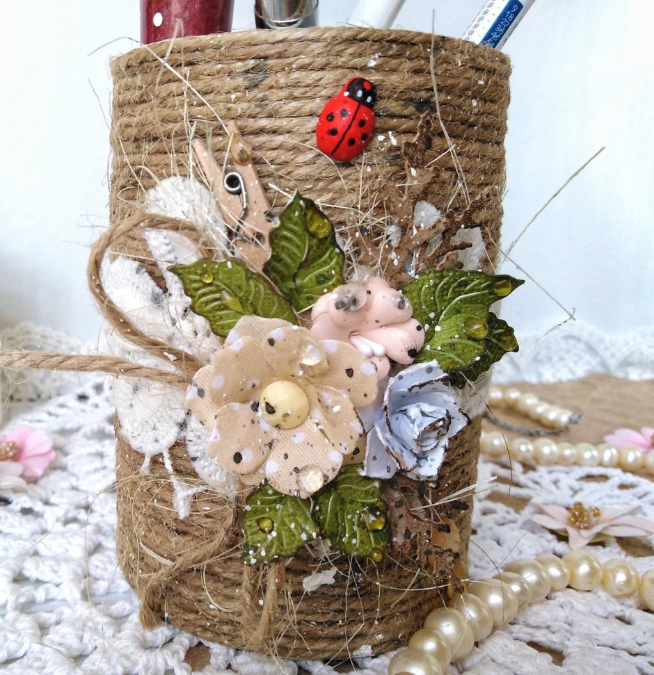 Осенняя карандашница