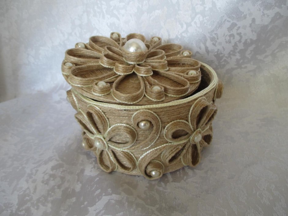 Джутовая филигрань шкатулки мастер класс