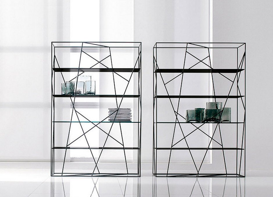 Полка Tonin casa черное стекло