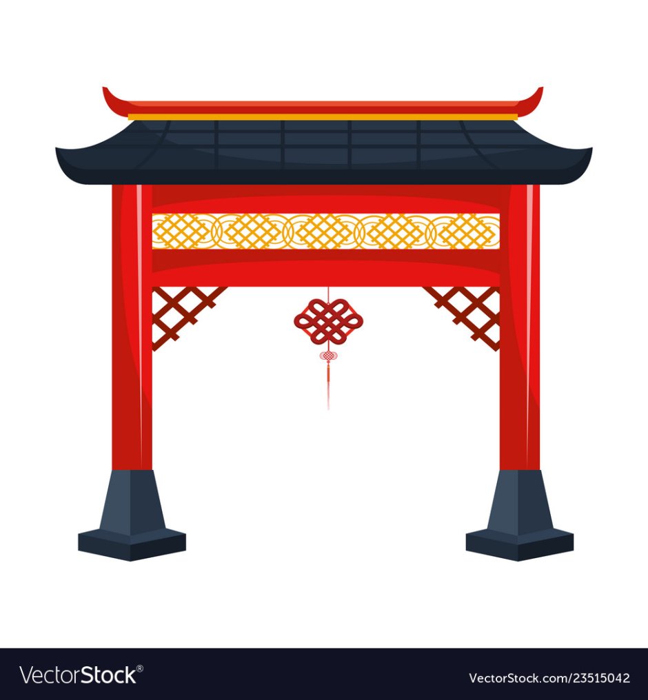 Китайские ворота вектор