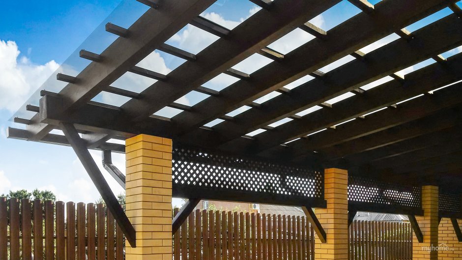 Навес односкатный двутавр