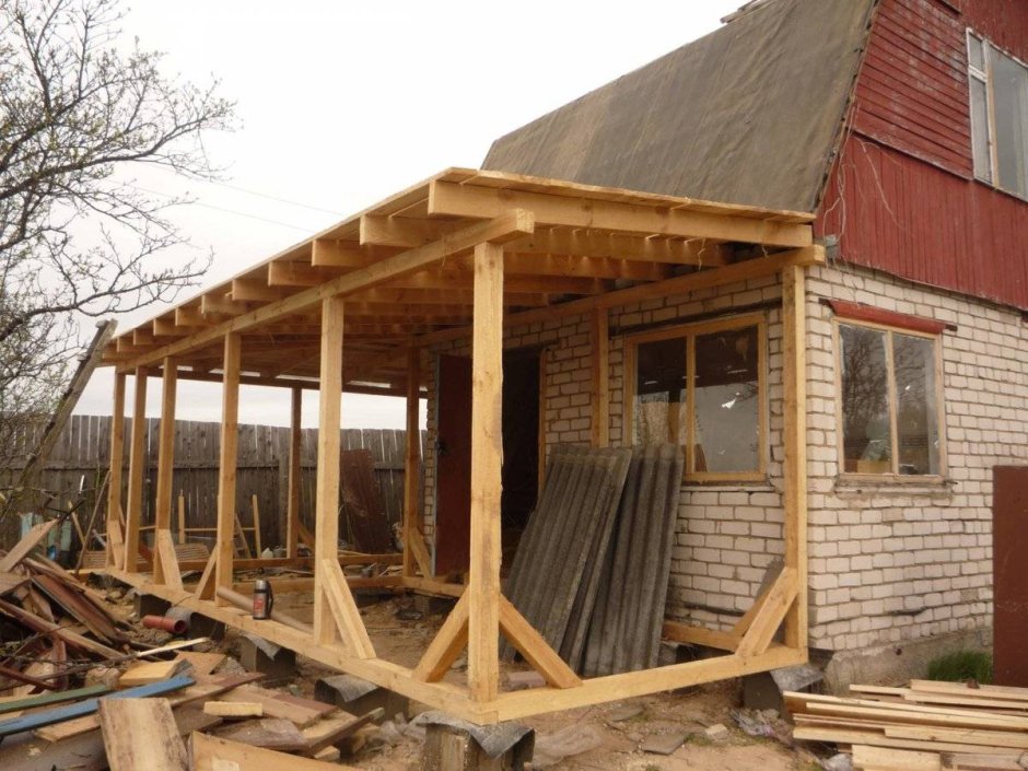 Пристройка к деревянному дому