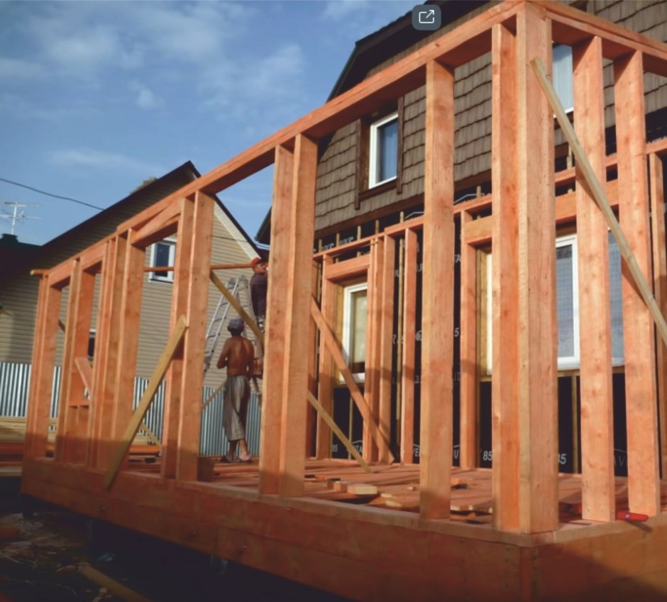 Каркасная пристройка