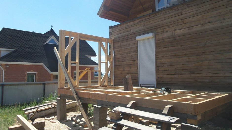 Веранда из доски 50х150