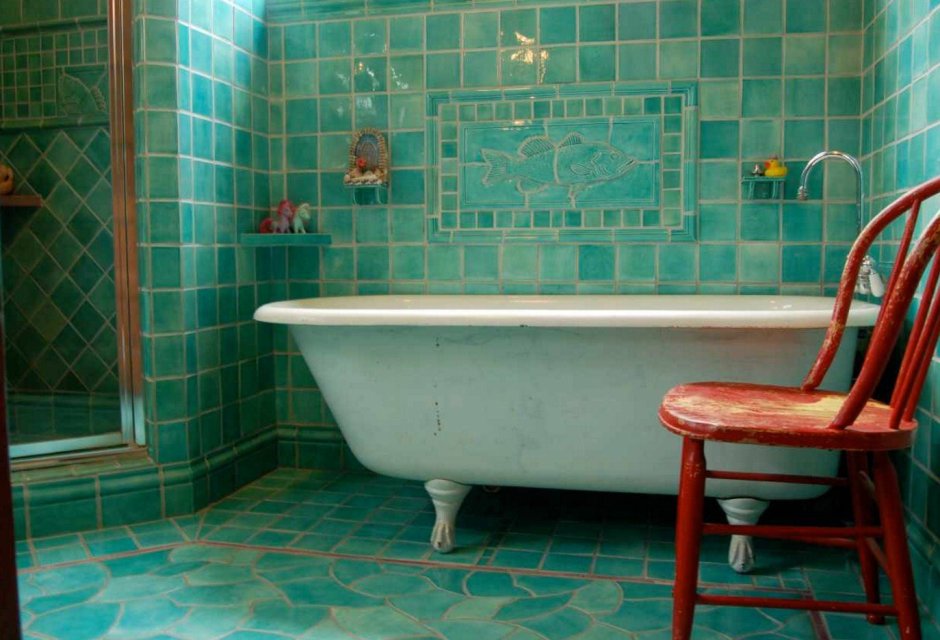 Советская плитка в ванной