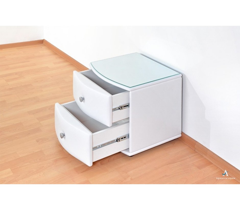 Тумба прикроватная Aragon 3 ящика белый