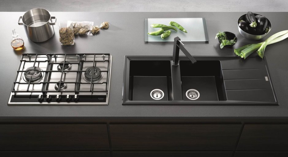 Варочная панель с раковиной