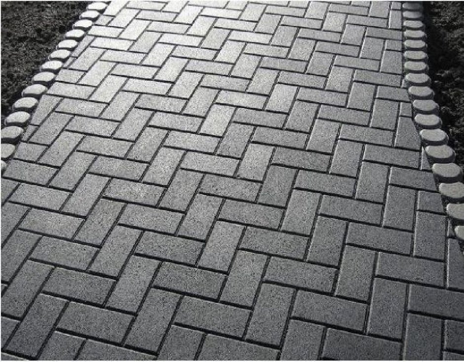 Плитка тротуарная 200х100х60 укладка