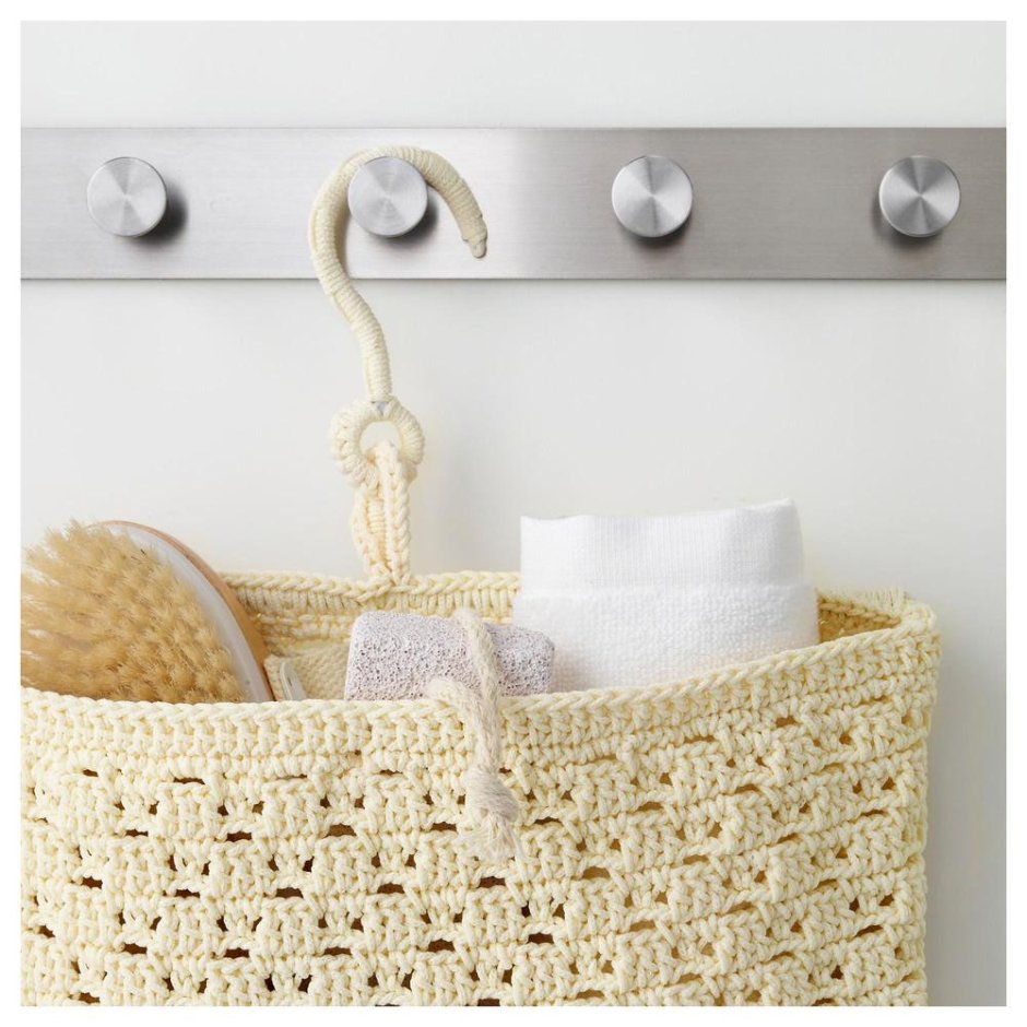 Подвесная корзина из джута