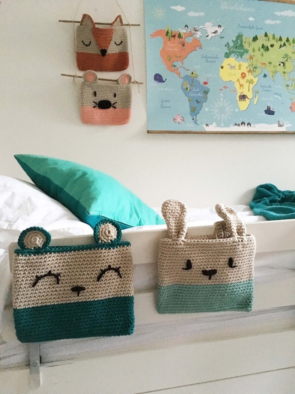 Вязаный органайзер икеа