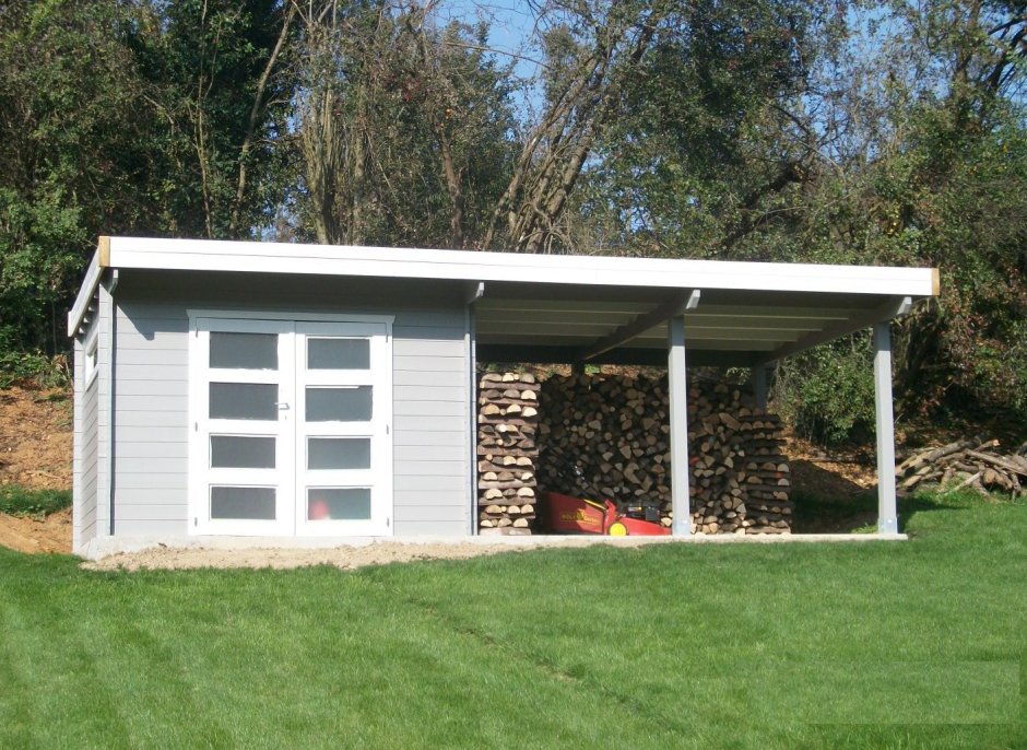 Хозпостройки с односкатной крышей