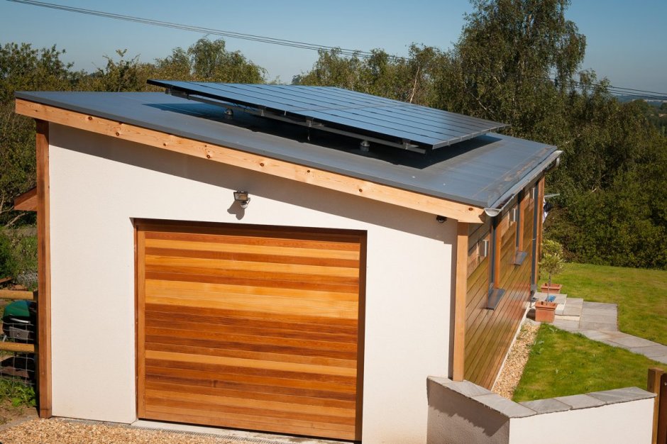 Фальцевая кровля на односкатной крыше