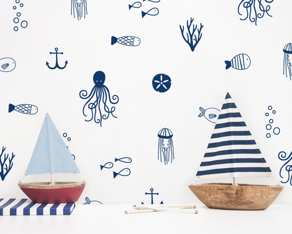 Стикеры на морскую тематику