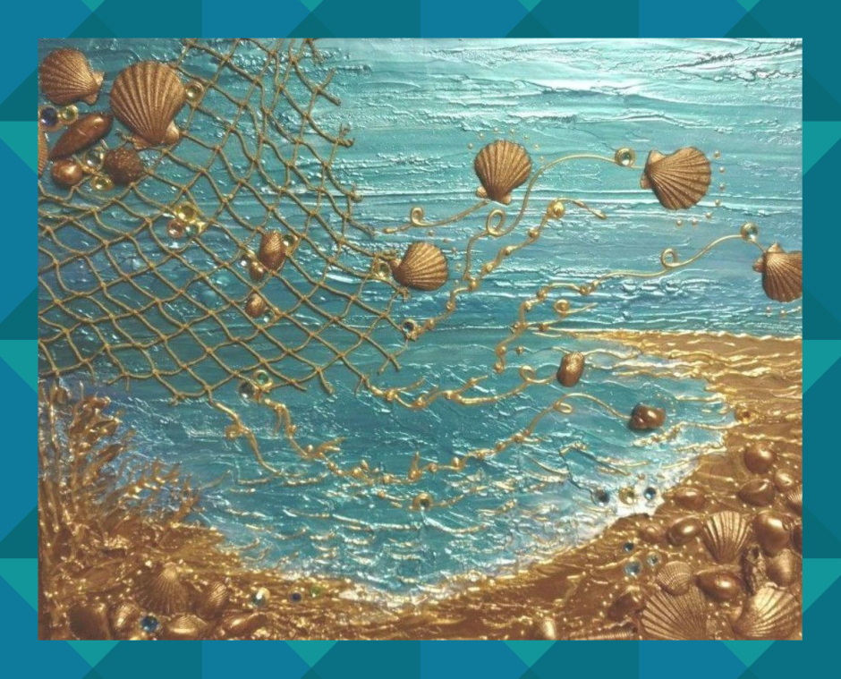 Панно с морскими ракушками
