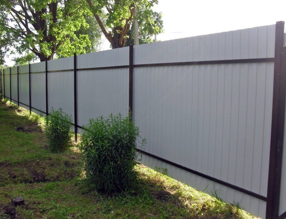 RAL 9006 профлист забор