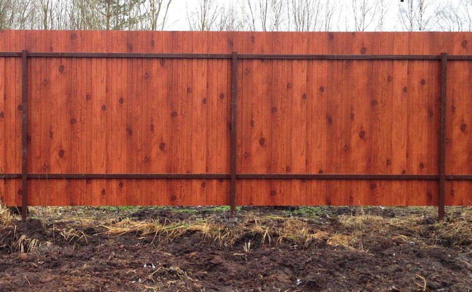 Профнастил Принтек под дерево забор