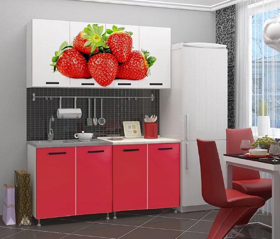 Кухня клубника Стендмебель
