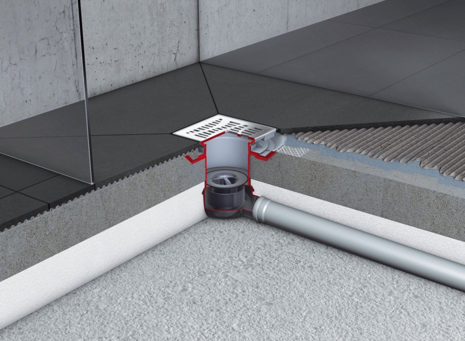 Щелевой трап для душа Viega