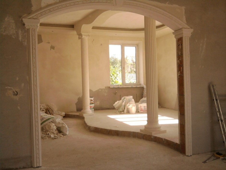 Гипсовые арки с колоннами