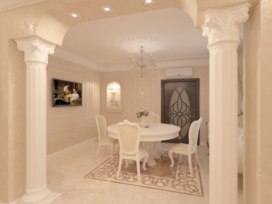 Отделка колонн в классическом