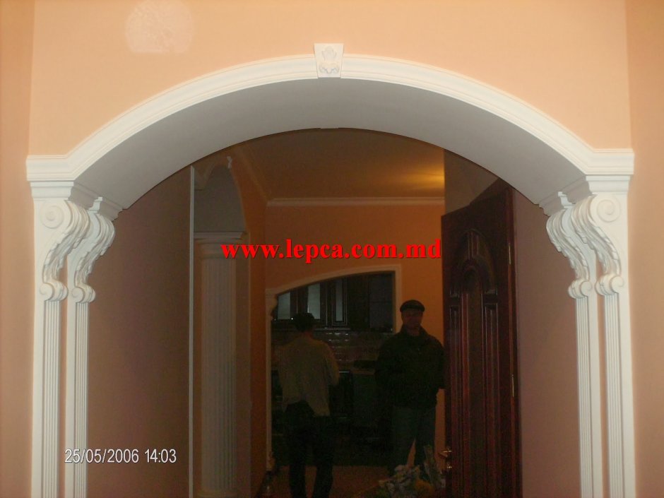 Межкомнатные арки из гипса с узором