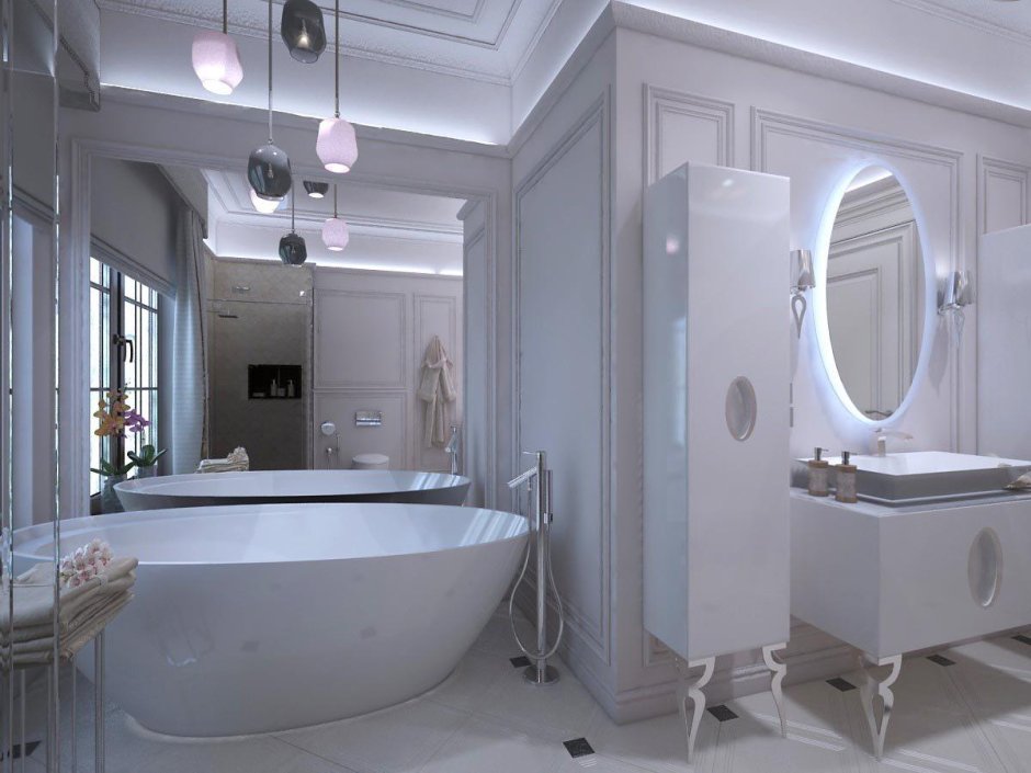 Неоклассика в интерьере ванна