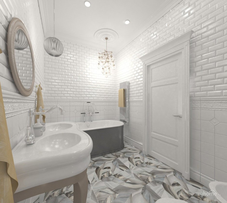 Ванная в неоклассическом стиле