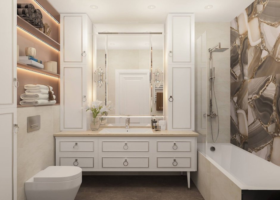 Ванная в неоклассическом стиле