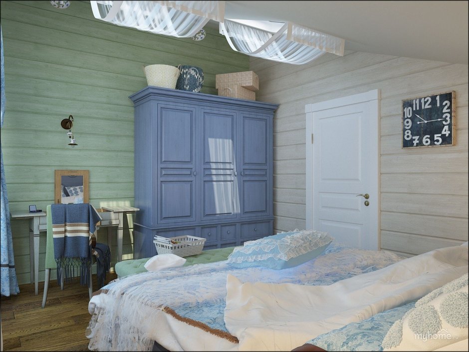 Tikkurila голубой имитация бруса