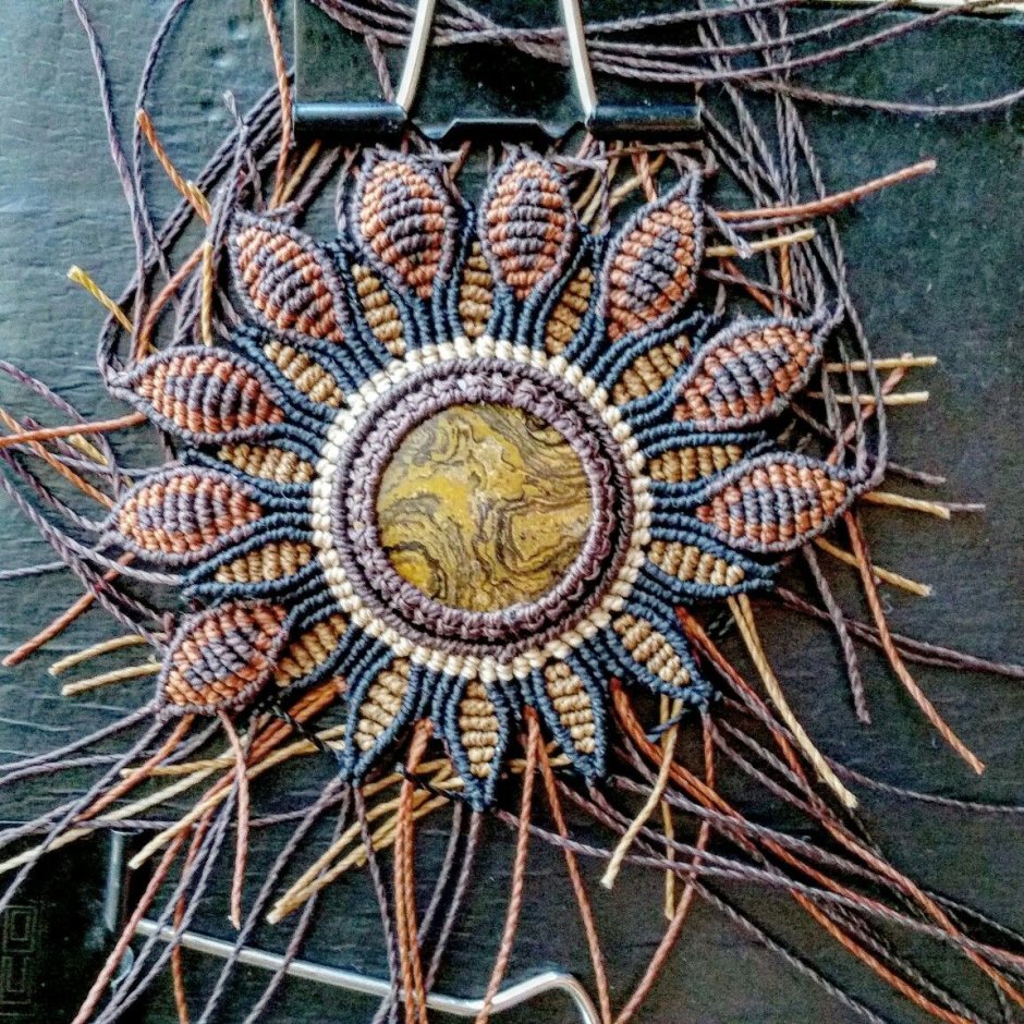 Макраме подсолнух