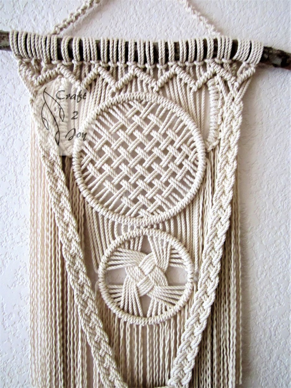 Круглое панно макраме