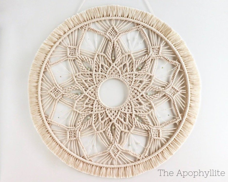 Мандала макраме зеркало