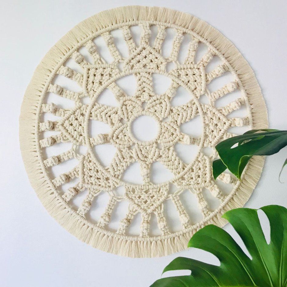 Макраме салфетка круглая