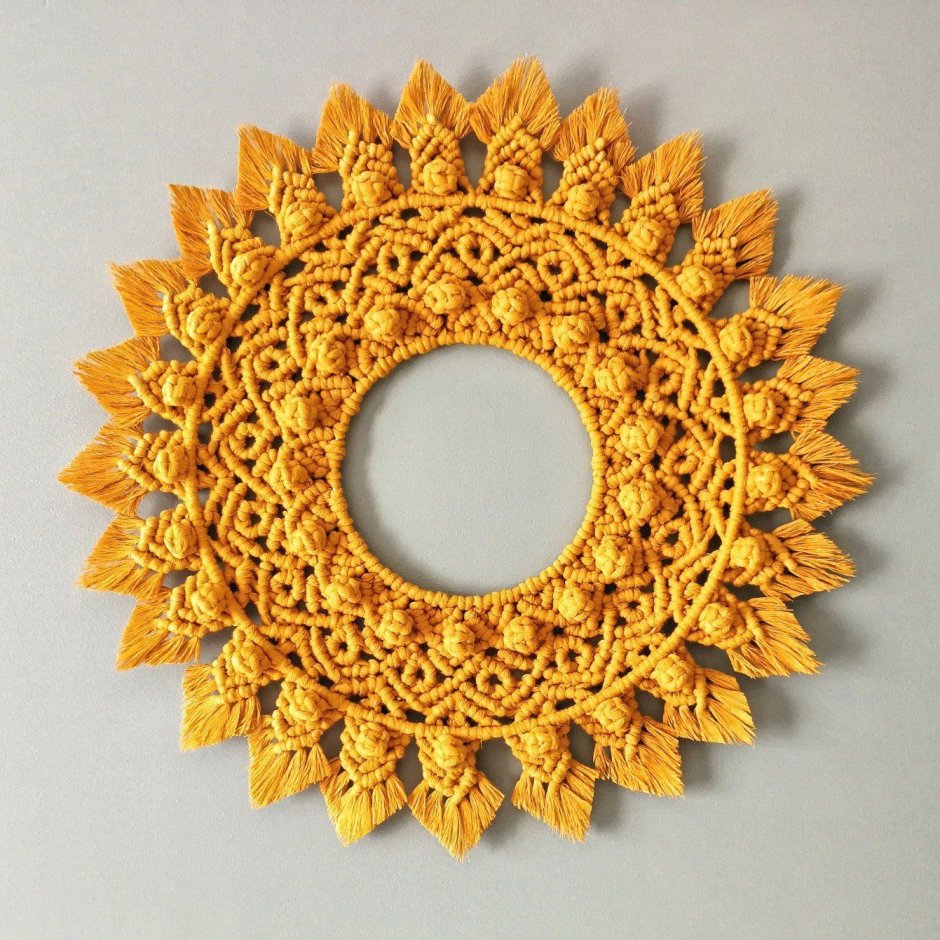 Макраме подсолнух