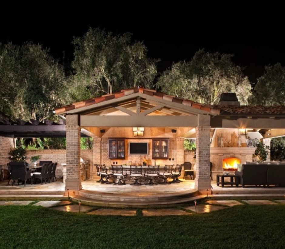 Патио Модерн с барбекю