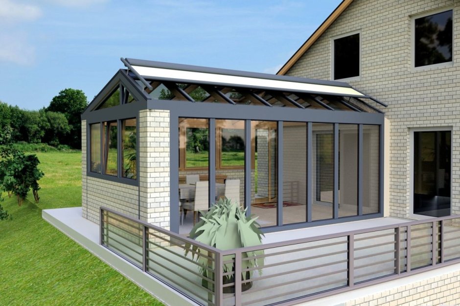 Веранда из блоков