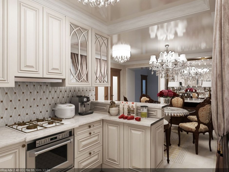 Красивые кухни в неоклассическом стиле