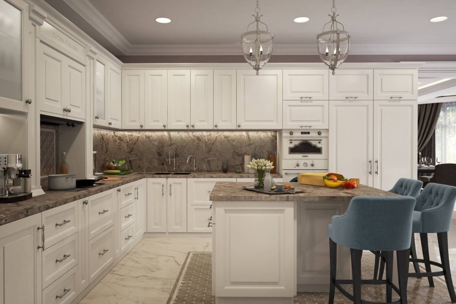 Кухня Неоклассика олива