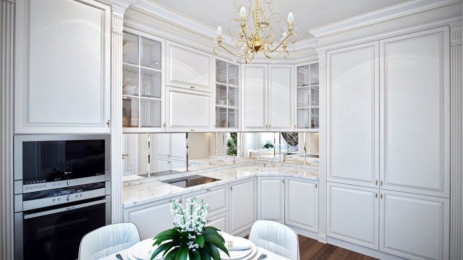 Белая кухня Неоклассика Slotex 2340