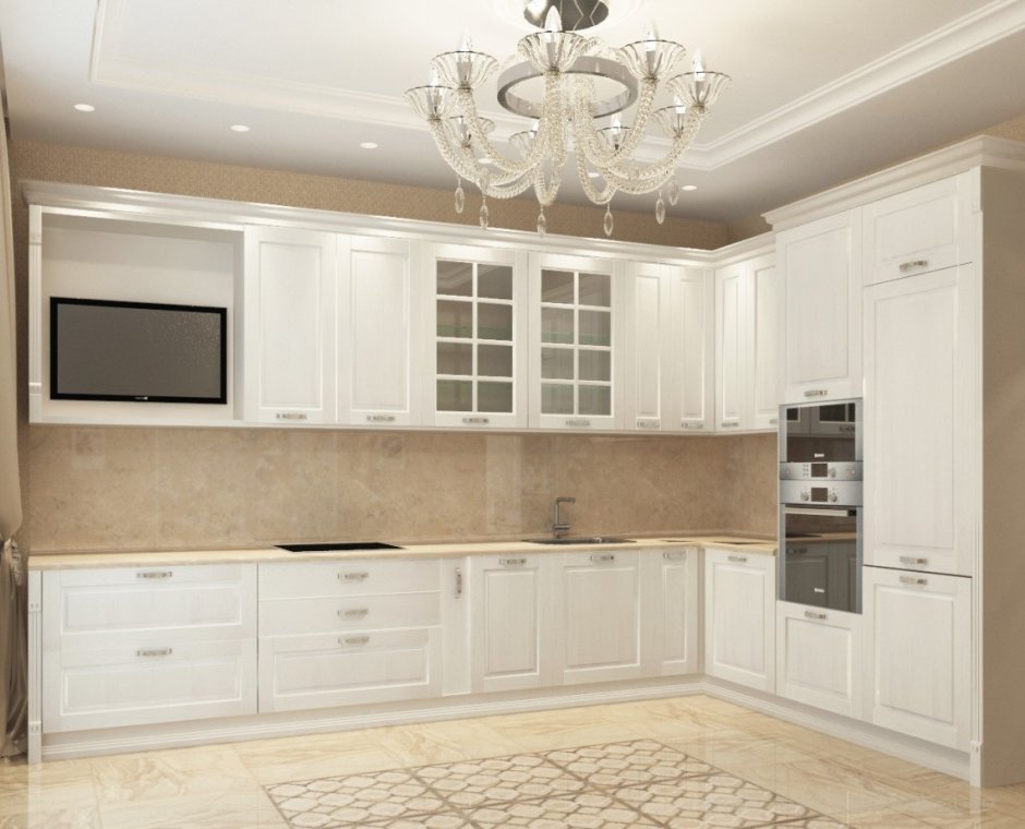 Фасад эмаль МДФ белый Неоклассика