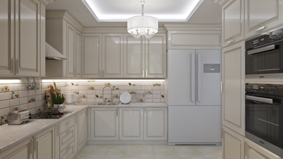 Белая кухня Неоклассика Slotex 2340