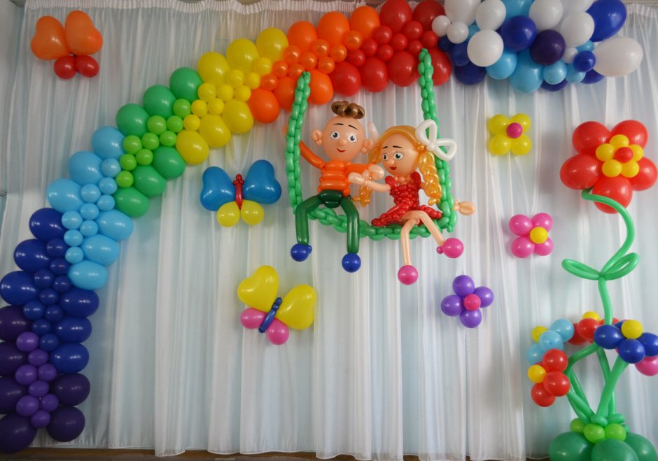 Украшение детского сада на выпускной