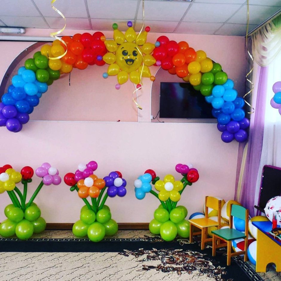 Украшение детского сада на выпускной