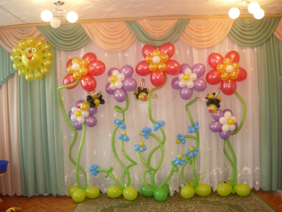 Украшение детского сада на выпускной