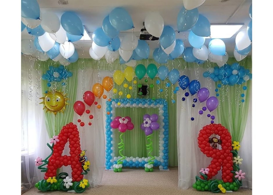 Украшение зала на выпускной в детском саду