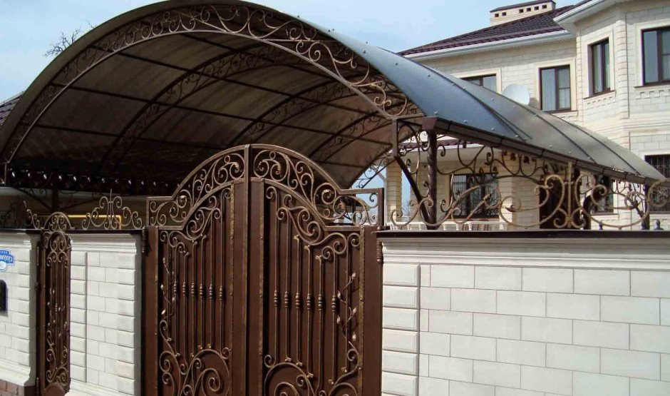 Кованые навесы для автомобилей