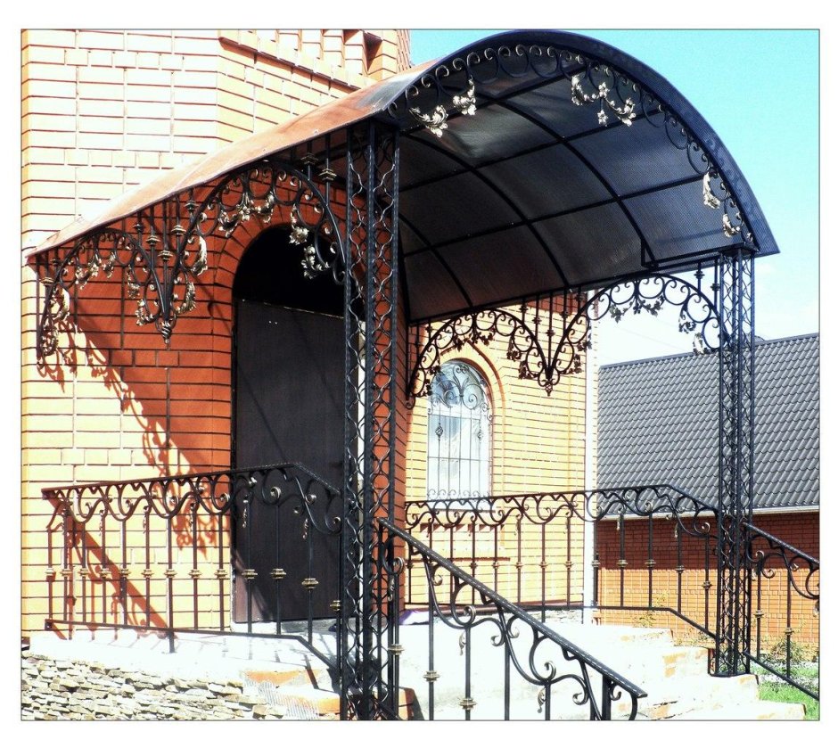Красивые кованые навесы