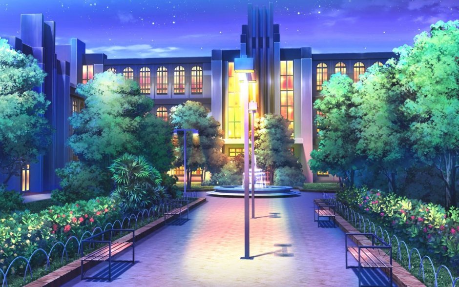 Красивый фон аниме